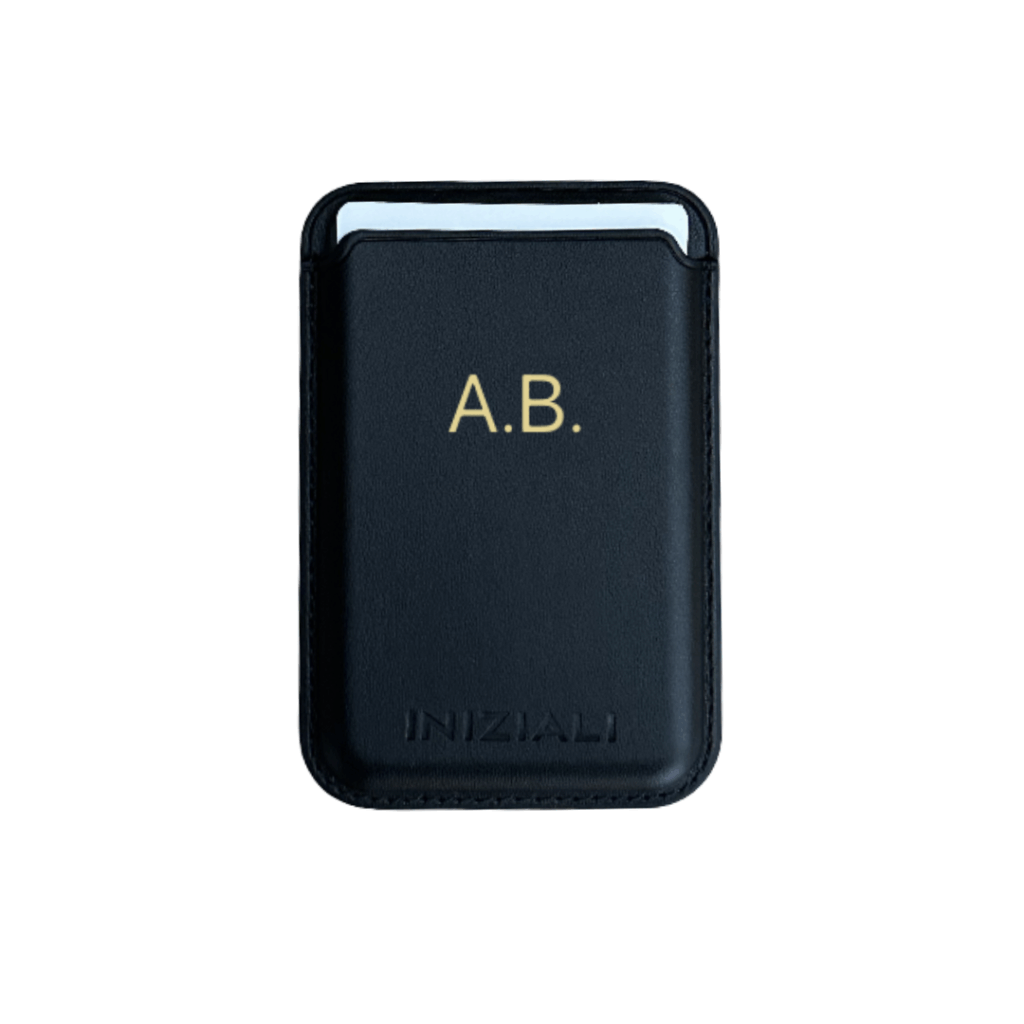 iniziali magnetic wallet midnight black