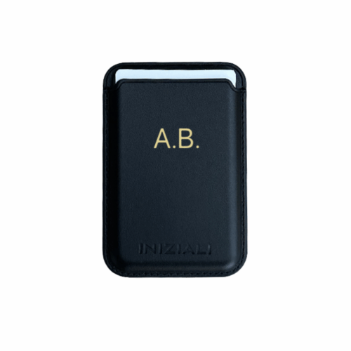 iniziali magnetic wallet midnight black