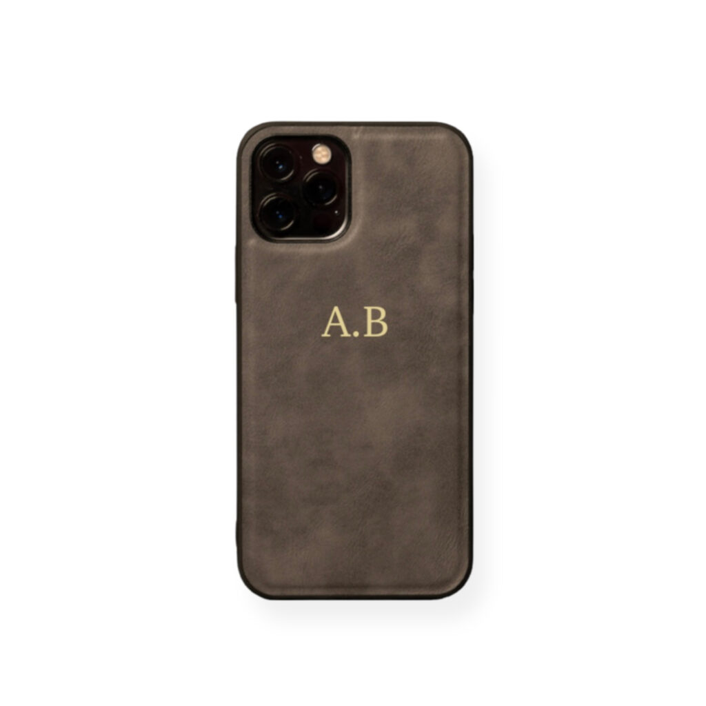 iniziali pu leather style grey